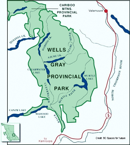Clearwater River in Wells Gray Provincial Park